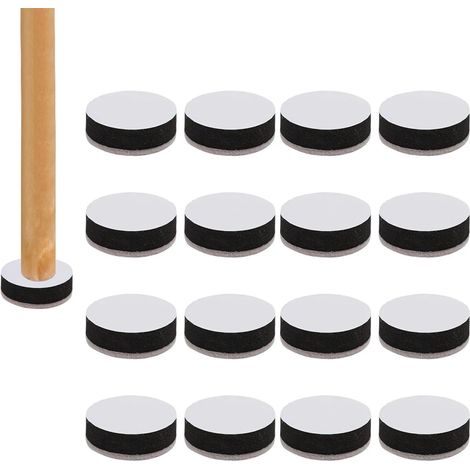 16 pièces - 6 x 1,65 cm - Rehausseurs de pieds de table - Protections pour pieds de meubles - Matériaux EVA et feutre - Patins pour pieds de chaise - Rehausseurs de meubles auto-adhésifs (1/5)