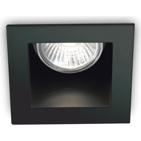 Ideal Lux FUNKY - Downlight encastré carré intérieur 1 lumière noir, GU10