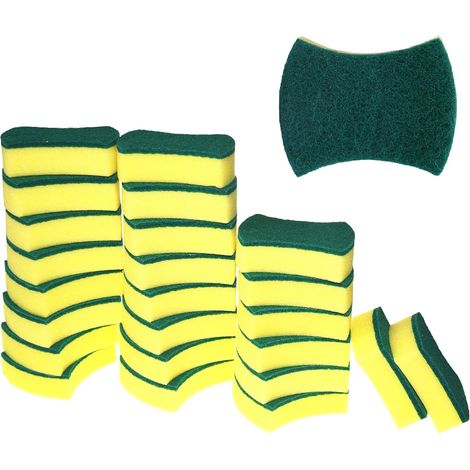 Set mit 24 umweltfreundlichen, kratzfesten Spülschwämmen, Scheuerschwämmen