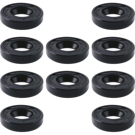 10 x Simmer Shaft Seals Double Lip Seal Gaskets with Black Nitrile Butadiene Rubber Spring 12x22x5mm (1/5)