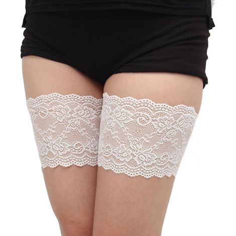 bandes De Cuisses En Dentelle Protge-cuisse Elastiques Antidrapant Silicone Bande Dentelle 58-65cm (1/5)