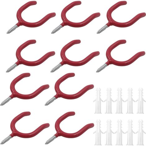 Set of 10 hooks sturdy for garage, scale, shelter of garden, accessories of garden, supports of storage (1/5)