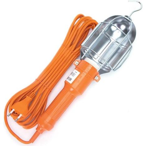 lampada portatile da officina meccanica con griglia 230volt E27 (1/4)