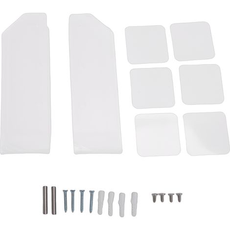 Support mural pour ordinateur portable en acrylique, gain de place sous le bureau, avec fentes pour câbles et accessoires pour clavier et tablette. (1/5)