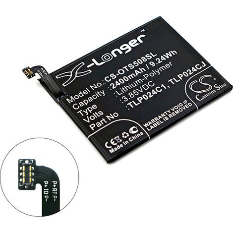 NX - Batterie téléphone, smartphone, GSM pour Alcatel 3.85V 2400mAh - C2400007C2TLP024C (1/3)