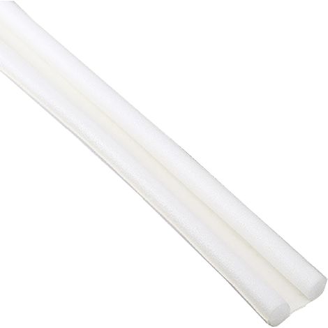 Butée de porte 37,4 pouces en mousse EPE non tissée sous bande d'étanchéité anti-bruit pour portes extérieures et intérieures blanc (1/5)