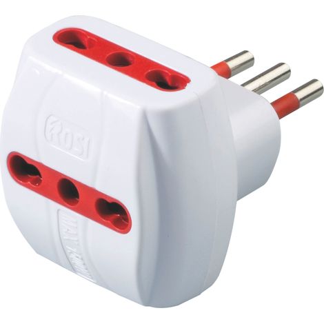Rosi ADATTATORE TRIPLO RS78041T spina 2P+T 10A - prese 3 x 10/16A