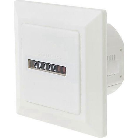 Compteur horaire numérique carré HM-1, échelle 0-99 999,99, puissance 0,3 W, 220-240 V CA / 50 Hz, blanc - FFY (1/4)