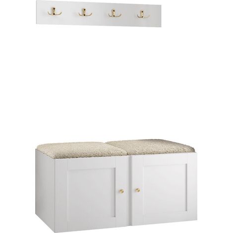 Conjunto para recibidor Hartford 376, Abriamo 3, 0x0x0cm, MDF, Aglomerado laminado, Tapiz, Colocada, Montada en la pared