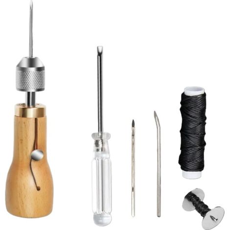 Kit per cucire la pelle, strumenti resistenti, applicazioni versatili, Y01 (1/2)