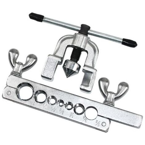 Pair - SJLERST Ensemble d'outils d'évasement pour tubes, tuyaux en cuivre, conduites de frein, 7 matrices de 3/16'', 1/4'', 5/16'', 3/8'', 1/2'', 5/8'', 3/4'' Kit en CVC (1/5)