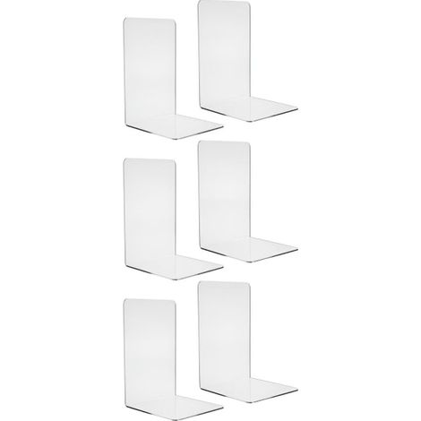 Buchstützen aus Plexiglas – 6 transparente Teile (1/4)