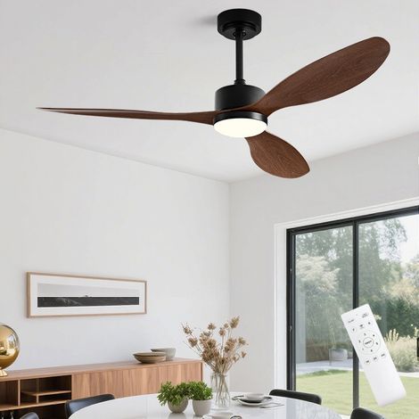 Ventilateur de plafond de 106 cm avec lumière et télécommande, moteur CC silencieux, 6 vitesses, 3 températures de couleur, minuterie (1/5)