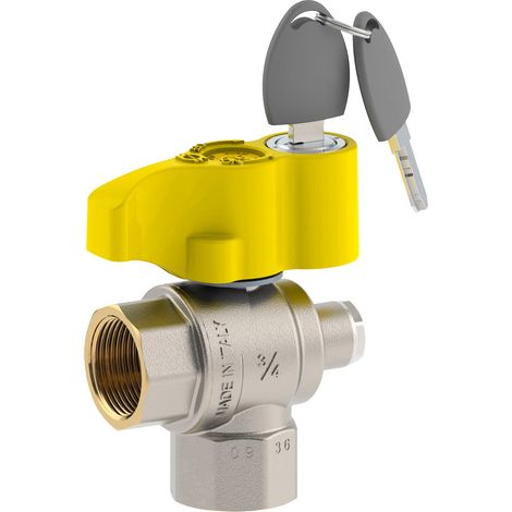 Valvola A Sfera Gas Squadra Con Presa Pressione E Chiave Fiv 3/4" F X 3/4" F (1/2)
