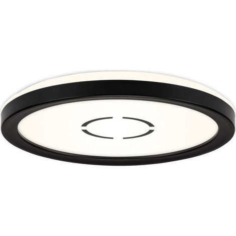 Slim LED Panel, Ø 19 cm, 1400 LUMEN, 12 WATT, Schwarz, Briloner Leuchten