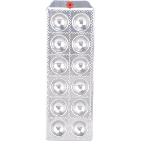 Macchina per ravioli in lega di alluminio, rotonda, 12 fori, facile da pulire, risparmio di tempo, pasta per la preparazione casalinga. (1/5)