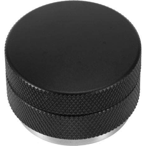 51-mm-Kaffeetamper aus Edelstahl mit schwarzem Sockel und rutschfester Oberfläche, höhenverstellbar (1/5)