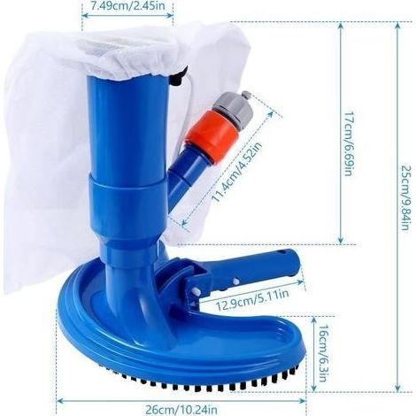 Aspirateur de piscine hors sol - Portable - Matériau durable - Efficace - Forte compatibilité (1/5)