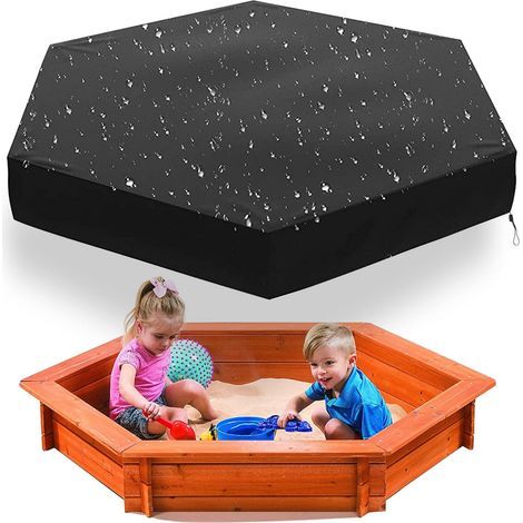 Kids Sandbox Cover, Sandbox Tarpaulin, Sandbox with Lid, for Kids 210d Oxford Fabric Outdoor Garden Casual, Waterproof, Cold Resistant (180x150cm)