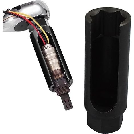 Douille pour sonde Lambda 12,5 mm (1/2") 22 mm, Clé Universelle Pour L'enlèvement Du Capteur O2 De Voiture, Réparation Automobile (Noir)