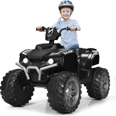 Goplus – Voiture électrique quad buggy enfant 12V – 2 vitesses 2,8-5 km/h – Démarrage lent – Autonomie 2h – Phares LED et USB – Charge max 35 kg (1/5)
