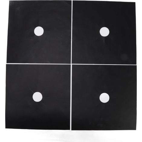 Herdplattenschutzkappen 27x27 cm, PTFE-Antihaftbeschichtung, für Gaskochfelder, schwarz, 0,1 mm dick