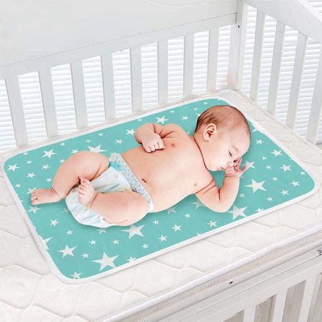 Bébé Imperméable Matelas à Langer, Lavable Matelas Tapis écologique Cotton pour Voyage, Coton en étanche et Lavable Tapis, Draps De Lit Pour Nouveau-Né- (1/3)