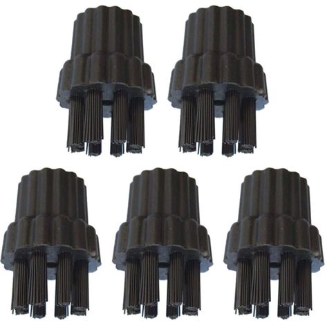 Brosses pour nettoyeur vapeur, lot de 5, noires (1/5)