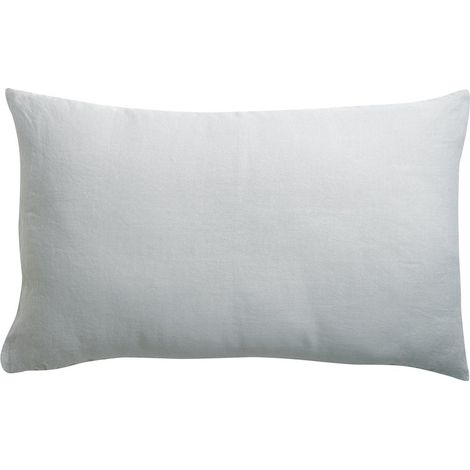 Taie d'oreiller rectangulaire pour linge de lit de chambre coloris gris 50 x 75 cm - PANGIVO (1/3)