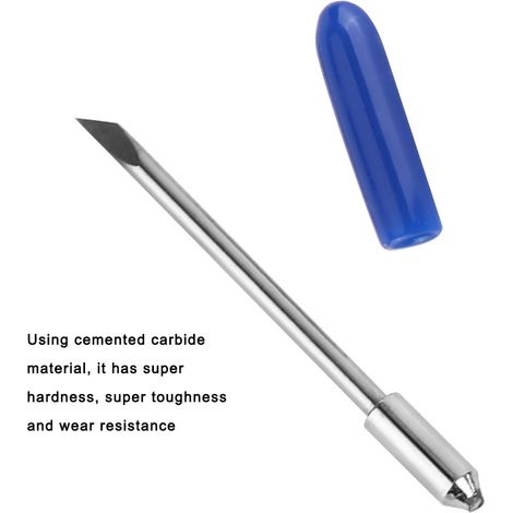 CB09 Support + 15 pièces en métal dur 60 ° Outil de coupe de lame CB09 Graphtec Lame de haute qualité Support de traceur de découpe CB09 Support en métal dur pour couteau vinyle, traceur de lame (1/5)