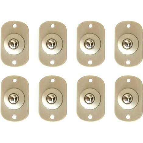 Mini Roulette Transfert pour Meuble Auto-Adhésive Roue en Plastique Forte Rotation de 360 Degrés Universelle Poulie 8 Pièces Poulie de Boîte de Rangement pour Étagère Poubelle Boîte de Rangem (1/3)