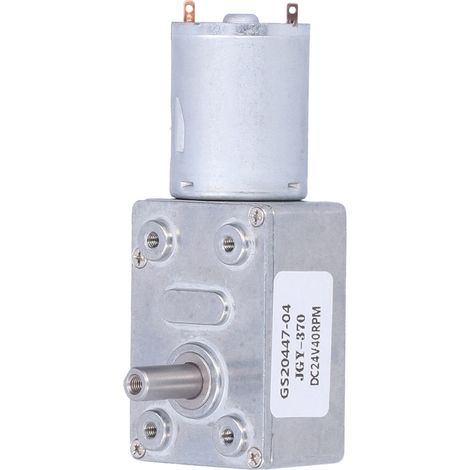 24-V-Gleichstrom-Schneckengetriebemotor mit Regler, Mini-Turbinengetriebe mit hohem Drehmoment für Roboter und elektronische Schlösser, 24 V, 40 U/min (1/5)