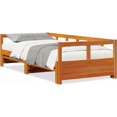 Maison Exclusive - Tagesbett ohne Matratze Wachsbraun 90x200 cm M