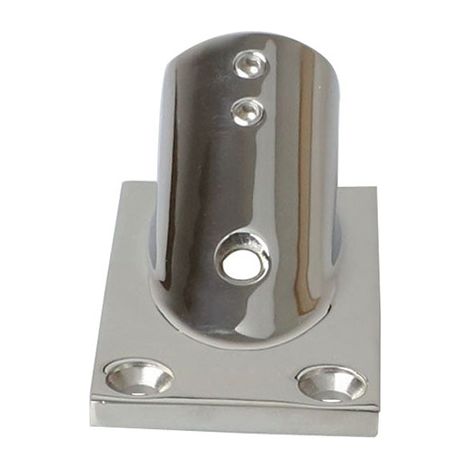Armrest base made of 316 stainless steel cast, 22/25 mm square tube, 30° angle, yacht and boat accessories, 22 mm