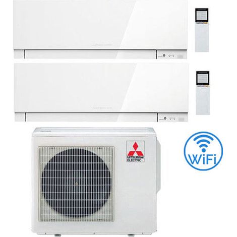 Mitsubishi Kirigamine Zen Wifi Weiß Dual Split Inverter Klimaanlage 12000 + 15000 BTU mit E.U. MXZ-3F54VF Klasse A+++ /A++ NEU