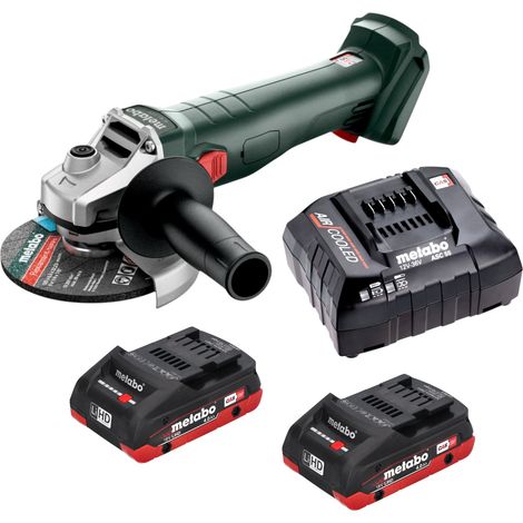 Smerigliatrice angolare a batteria Metabo W 18 7-125 18 V 125 mm + 2 batterie LiHD da 4,0 Ah + caricabatterie (1/5)