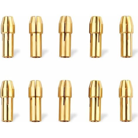 Lot de 10 mandrins de perçage en laiton de 4,8 mm, pinces de précision de 0,5 mm à 3,2 mm, mini mandrins de perçage