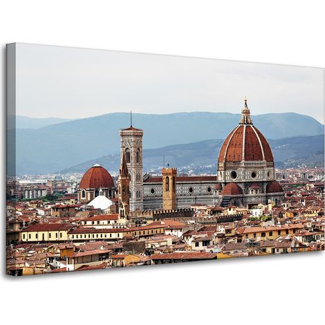 Quadro su tela "Architettura di Firenze" 100x60 cm