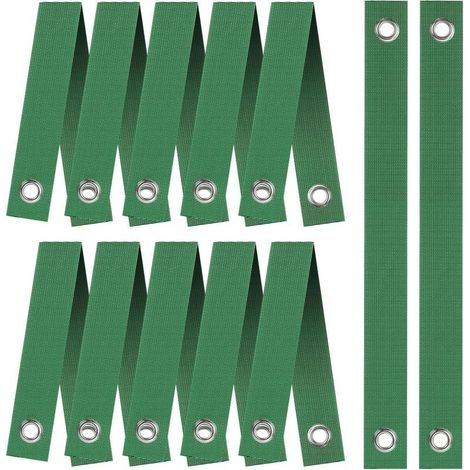 A 12 PCS Attache Arbre, Attache Plante, Liens de Jardinage pour Ligatures, Sangles Tuteur avec œillets Sangle Arbre Tuteur Sangle Nylon Sangles d'arbre Résistantes aux intempéries (1/4)