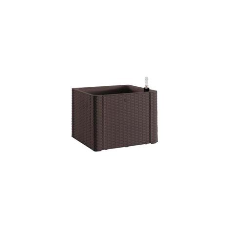 FIORIERA NATURAL DELUXE MOKA QUADRA- - cm.43x43x33h. lt.35 -  STEFANPLAST