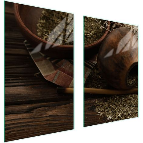 Assiette de protection en verre POUR la cuisine 65x52 yerba (1/5)