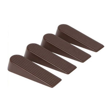 QORVA-Lot De 4 Cales De Butée De Porte Butée De Porte En Caoutchouc Noir Pour La Maison Et Le Bureau