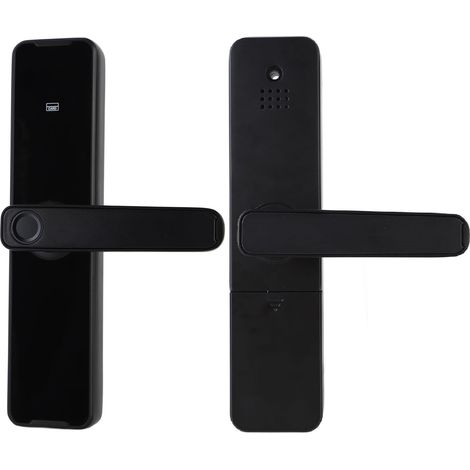 Serrure intelligente compatible avec application de contrôle à distance par empreinte digitale, mot de passe et carte, entrée sans clé WiFi pour portes en métal et en bois (1/5)