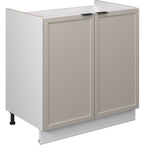 Mobile lavello cucina Fame-Line, GrigioBeige, 80 cm senza piano di lavoro, Vicco