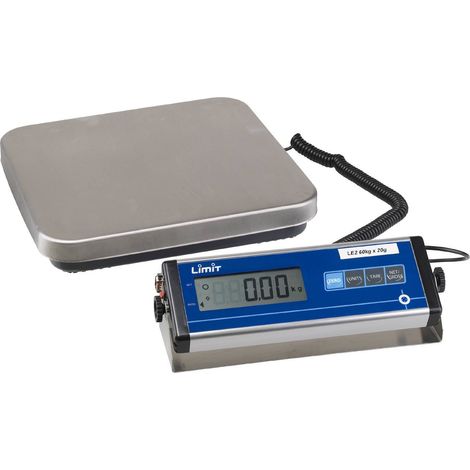 Balance électronique pour colis avec plateau de pesée en acier inoxydable 325x315 mm jusqu'à 60 kg Limit LE2-60