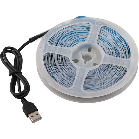 Ruban LED RGB 5V, bandeau lumineux multicolore avec bouton, alimenté par USB, pour chambre 15m (49.2ft) (1/5)