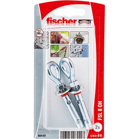 Metallöse FSL 8 Oh K Nv - Blister mit 2 Stück - Fischer