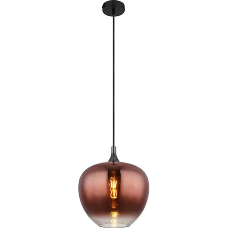 Globo - lámpara colgante - MAXY - rojo - vidrio - Ø 29cm - E27 - (1/5)