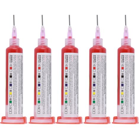 Unité de vernis épargne à polymérisation UV (10 ml) pour circuits imprimés, rouge (1/5)