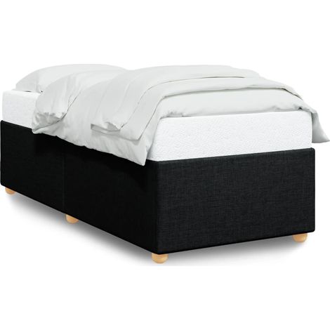 Maison Exclusive - Bettgestell ohne Matratze, Schwarz, Einzelstof